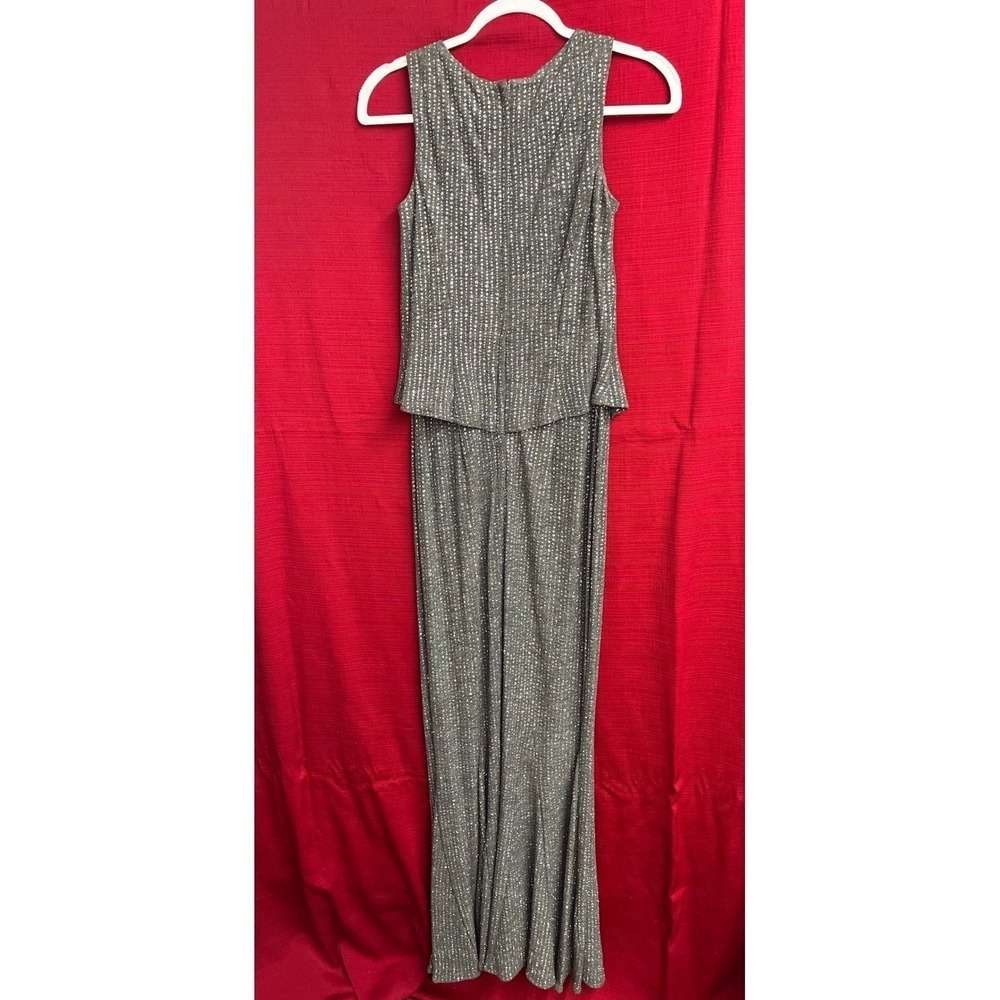 Vintage Scott McClintock Millennium 2000 Gown 6 Grey Silver Sparkle Maxi Dress - Picture 13 of 13